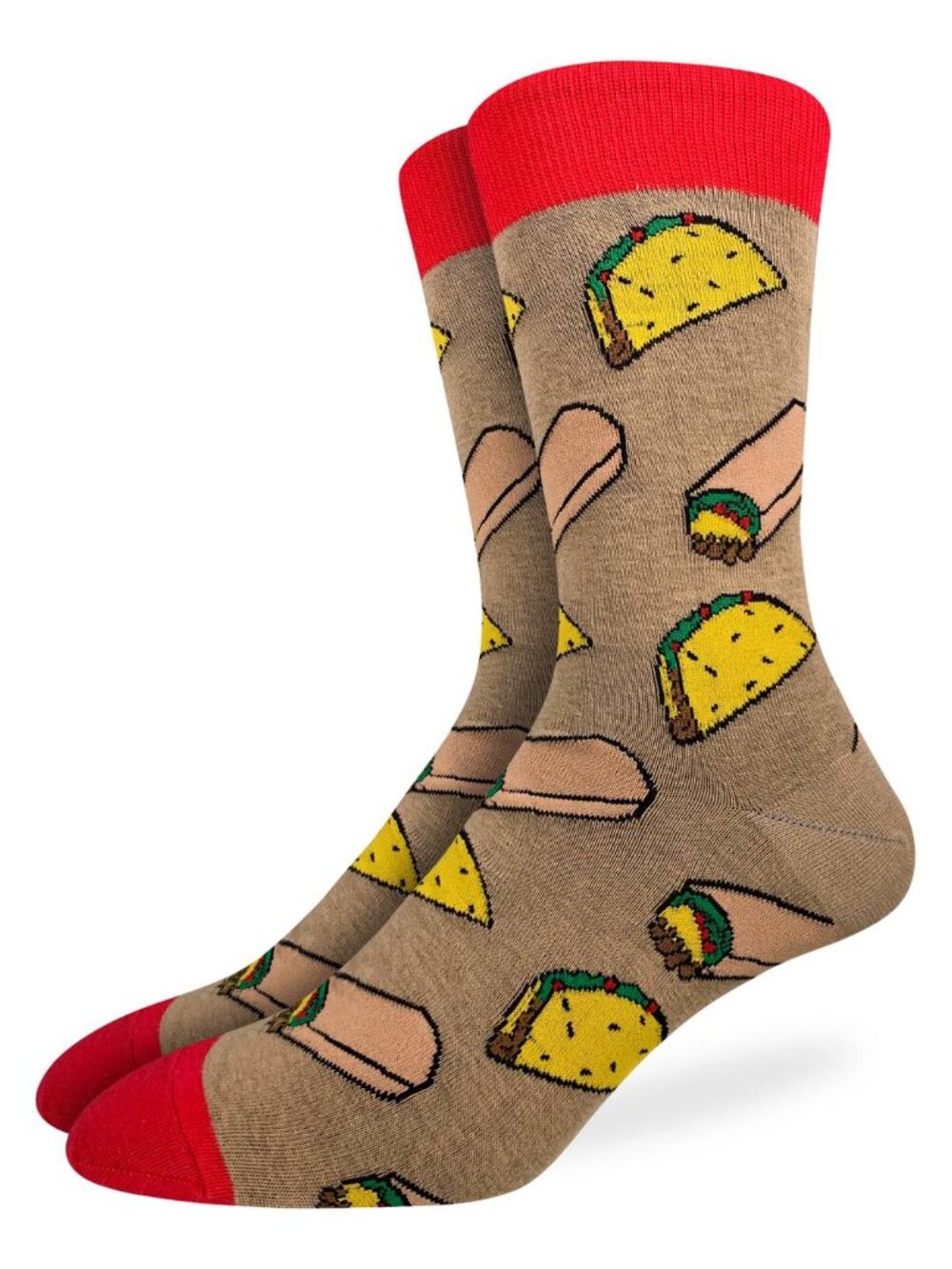 Men's Good Luck Sock Crew Socks | Tacos & Burritos Socks | NWT